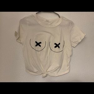 Feminist woman crop top, S